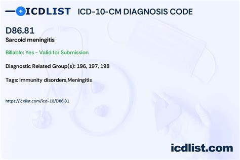 icd codes 10 cm for meningitis